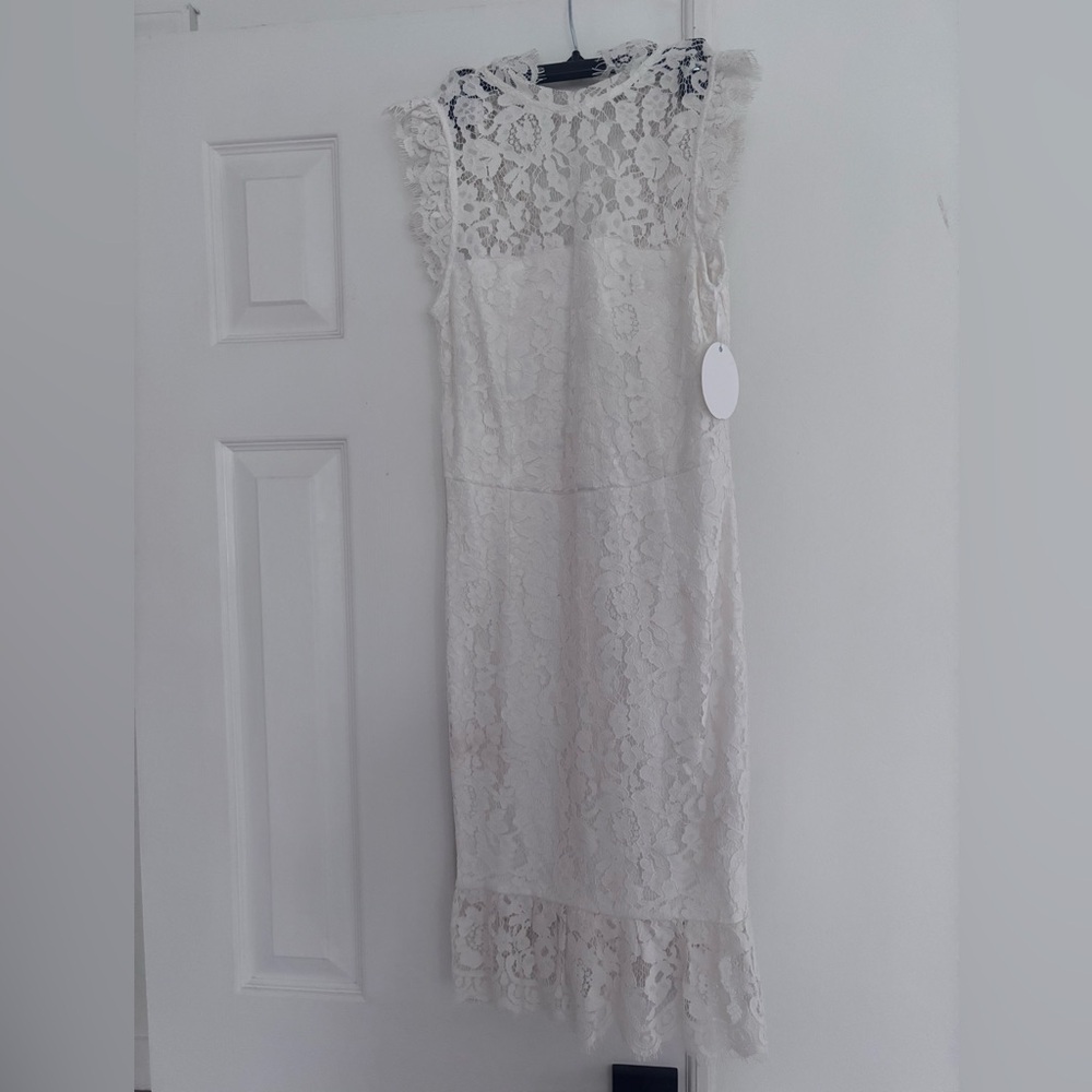 Elegant White Lace Dress